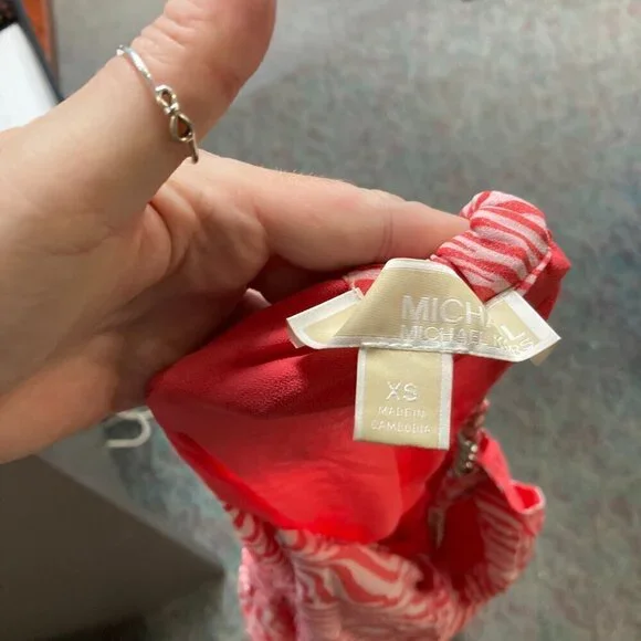 Michael Kors salmon or coral sundress sz xs - Picture 2 of 2